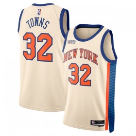 Maillot NBA New York Knicks Karl Anthony Towns Nike 2025-26 City Edition Blanc Swingman - Homme